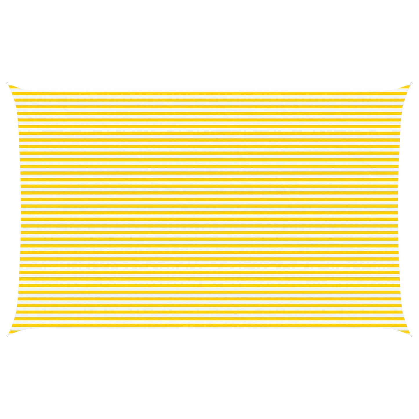 Solskygge sejl Gul og Hvid 8 x 5 m 100% polyester Oxford
