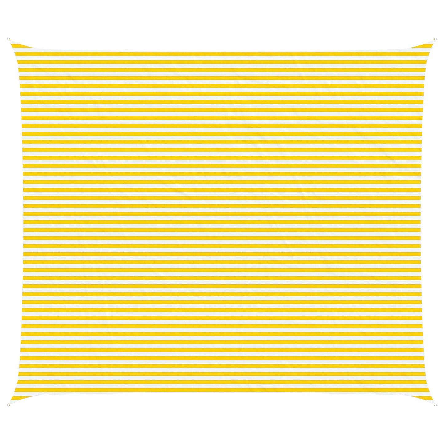 Solskygge sejl Gul og Hvid 6 x 7 m 100% polyester Oxford