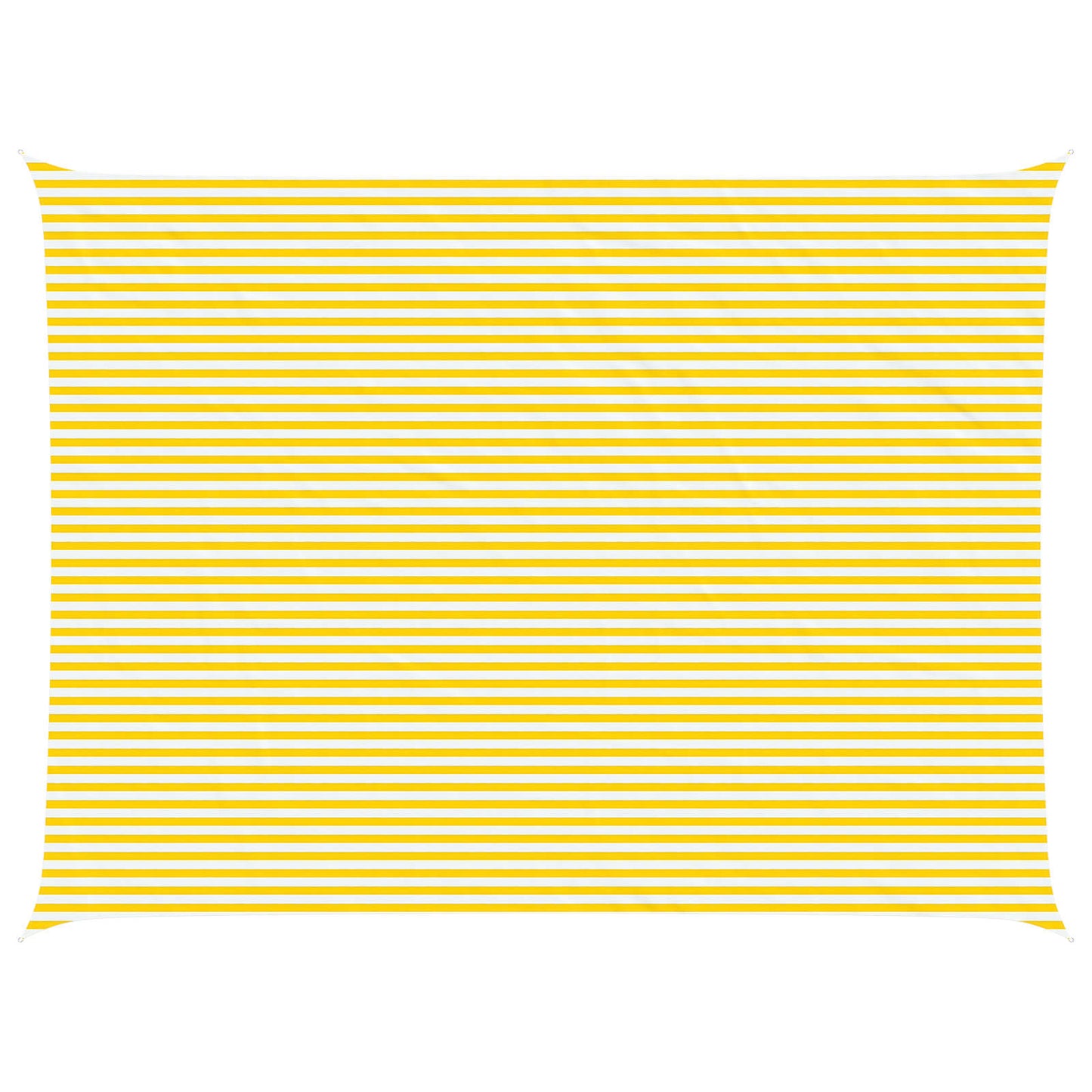 Solskygge sejl Gul og Hvid 8 x 6 m 100% polyester Oxford