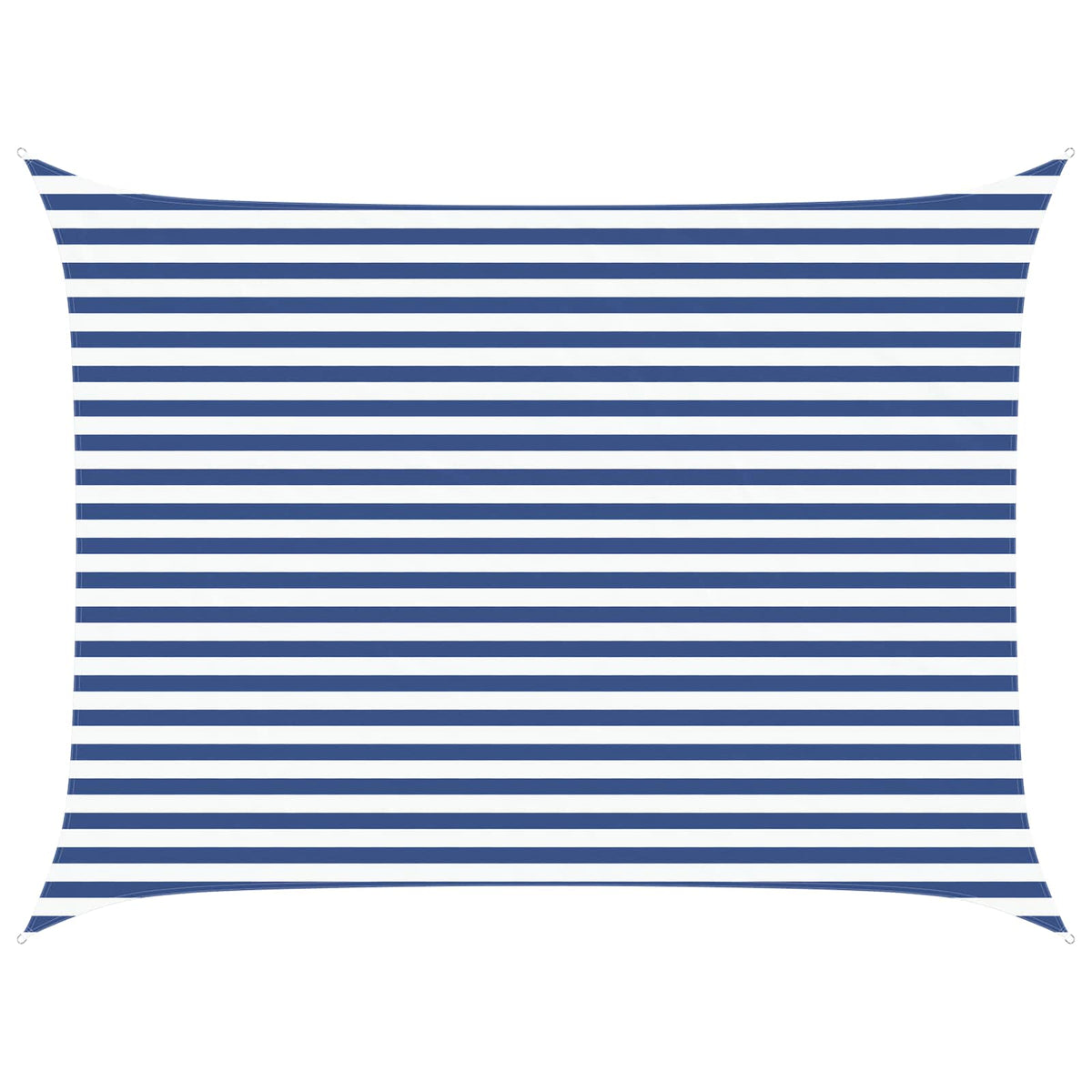 Solskygge sejl Blå og Hvid 4 × 3 m 100% polyester Oxford