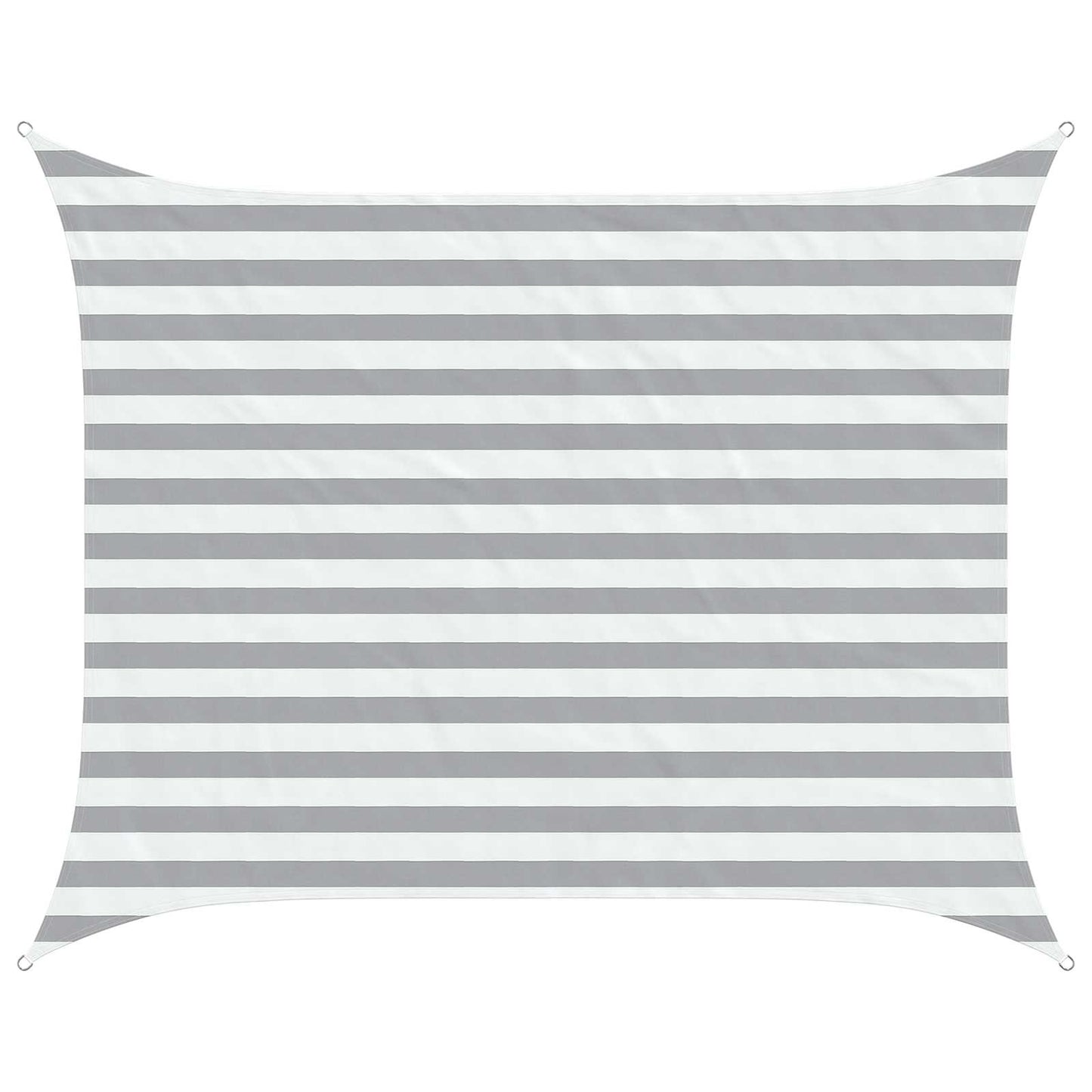 Solskygge sejl Lys Grå og Hvid 2 x 2,5 m 100% polyester Oxford
