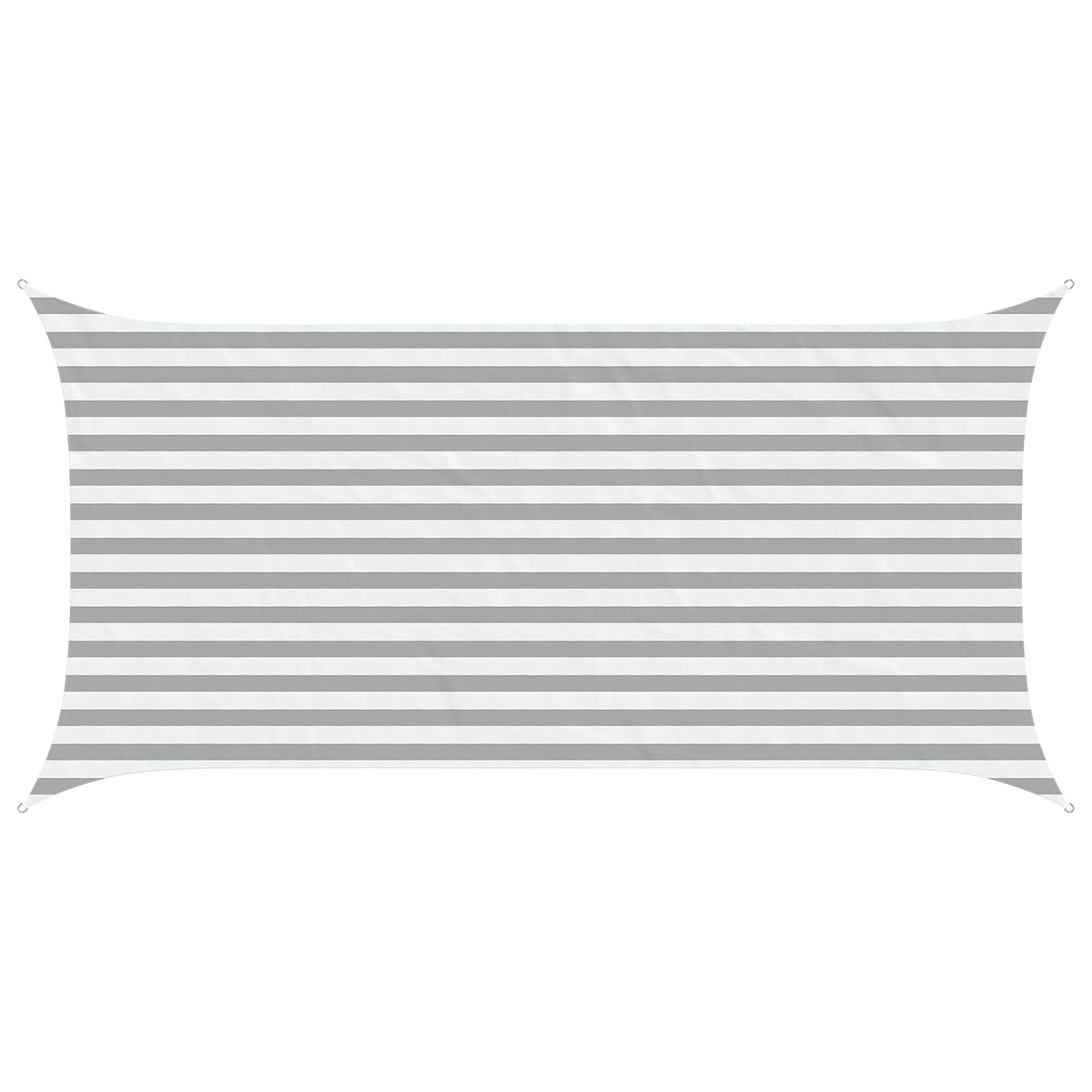 Solskygge sejl Lys Grå og Hvid 2 x 4 m 100% polyester Oxford