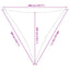 Solskygge sejl 3,6 x 3,6 x 3,6 m 100% polyester Oxford