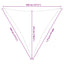 Solskygge sejl 4,5 x 4,5 x 4,5 m 100% polyester Oxford