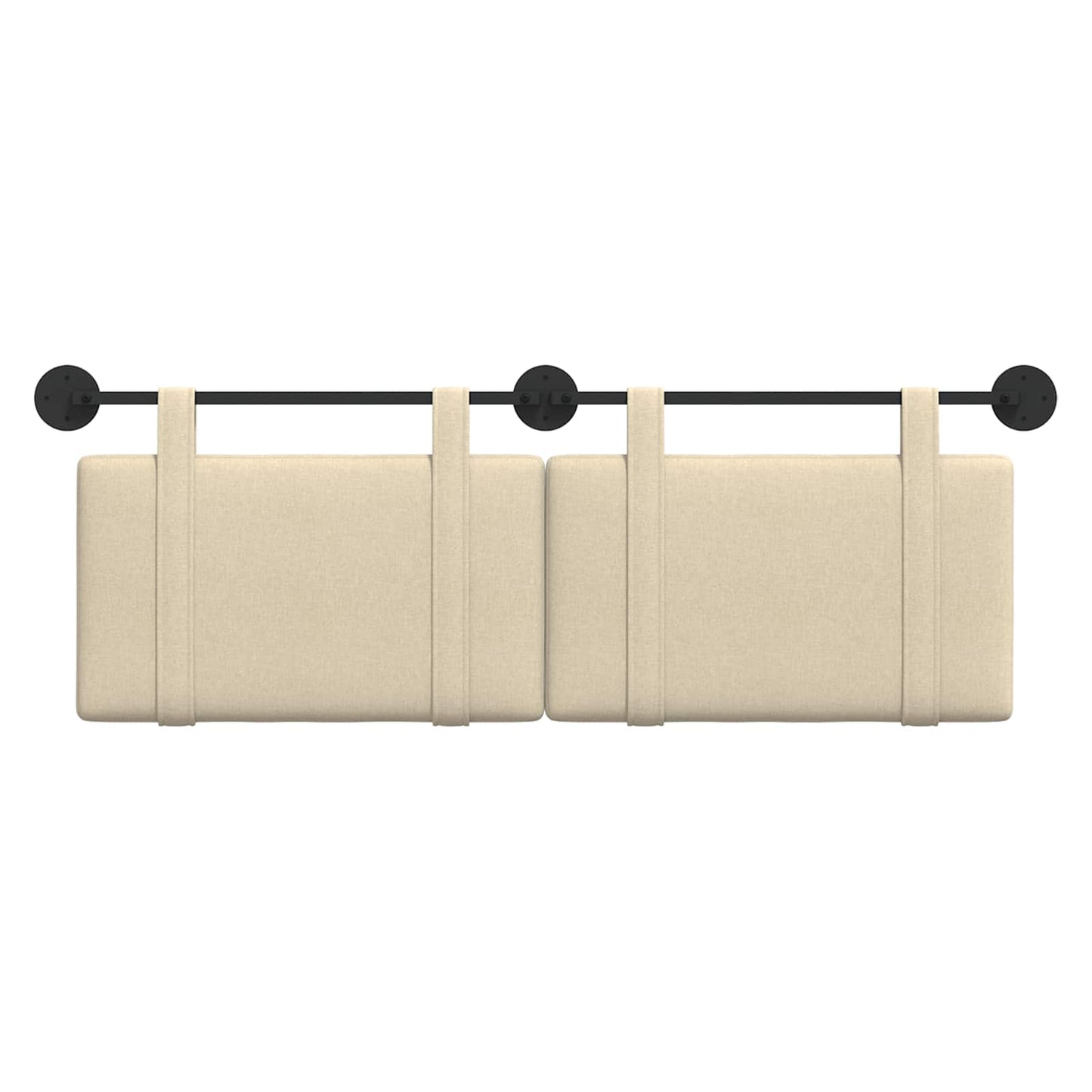 Hængende sengegavl Creme Stof