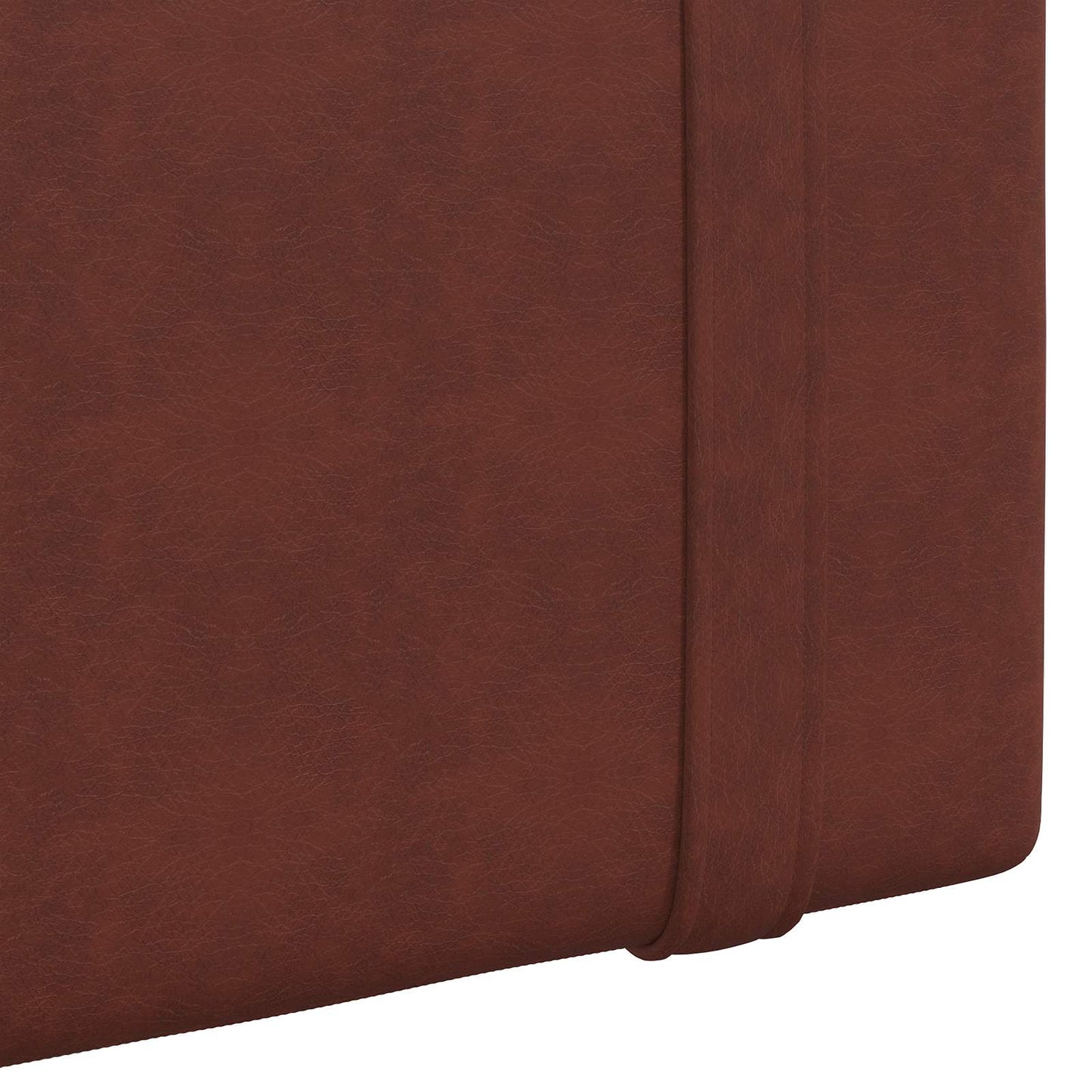 Hængende sengegavl Skinnende Brun Antik PU