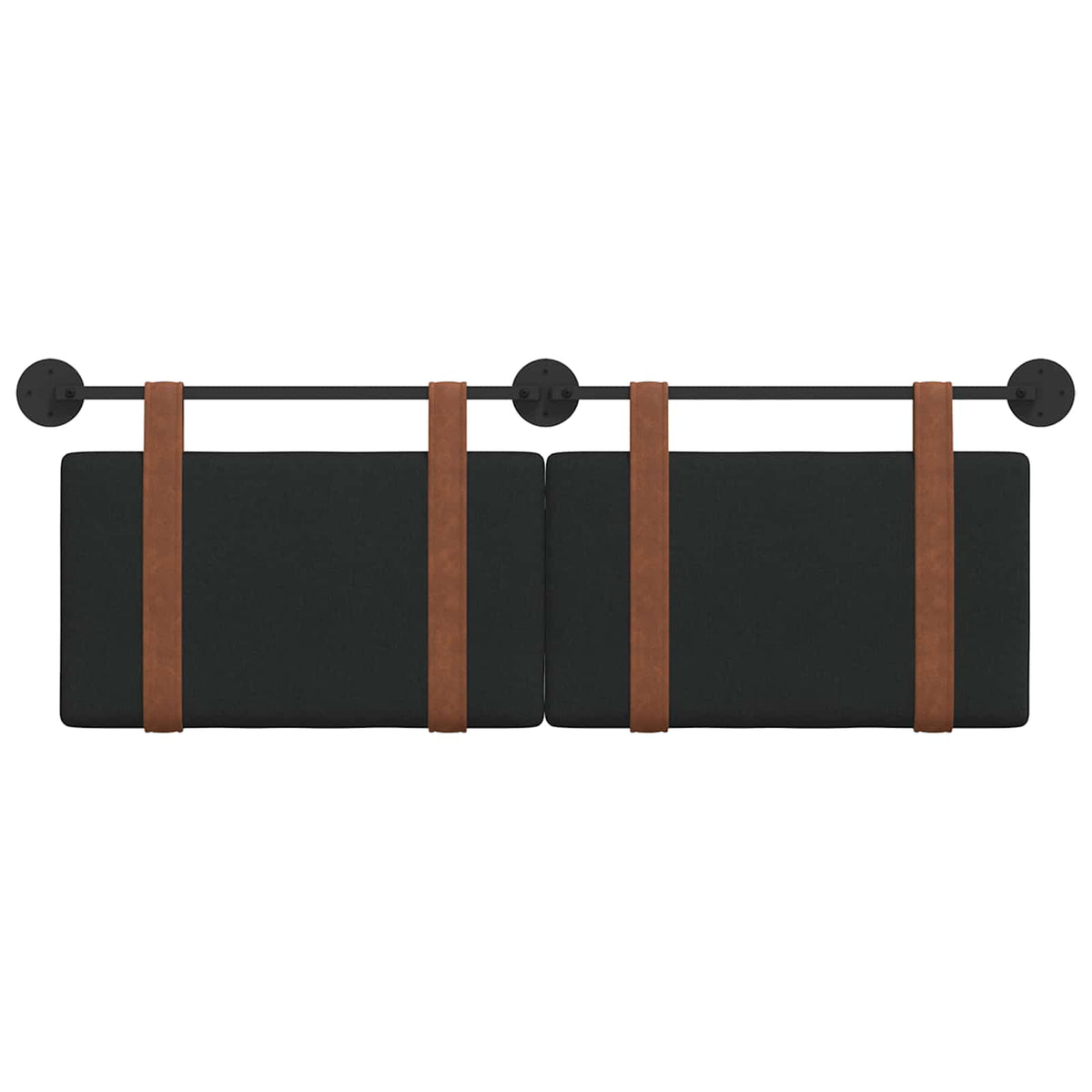 Hængende Hovedgavl Vægmonteret Sort 130 x 55 x 5 cm Antik PU
