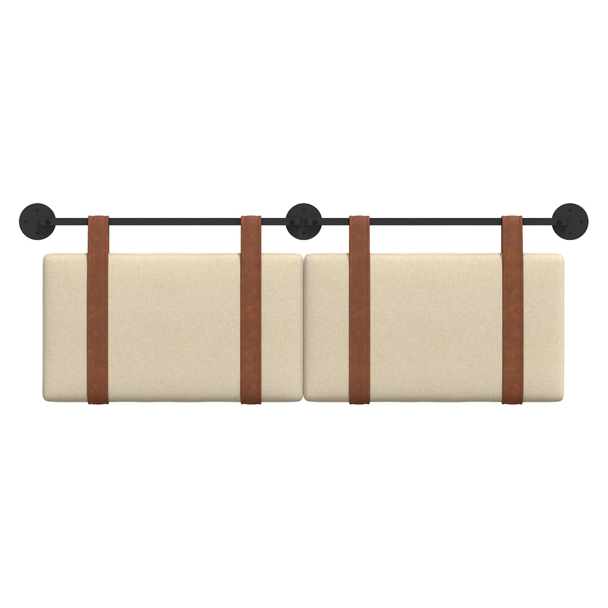 Hængende Hovedgavl Vægmonteret Creme 130 x 55 x 5 cm Antik PU