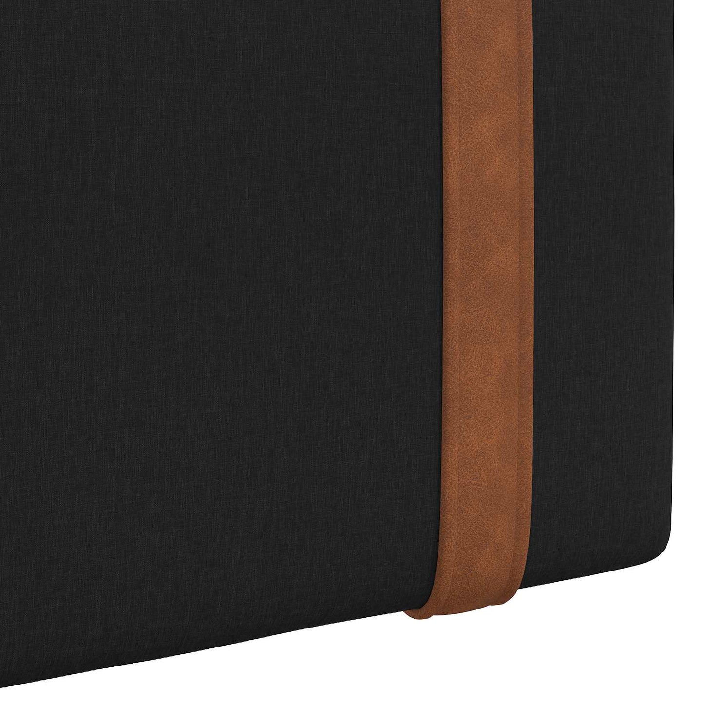 Hængende sengegavl Sort Antik PU
