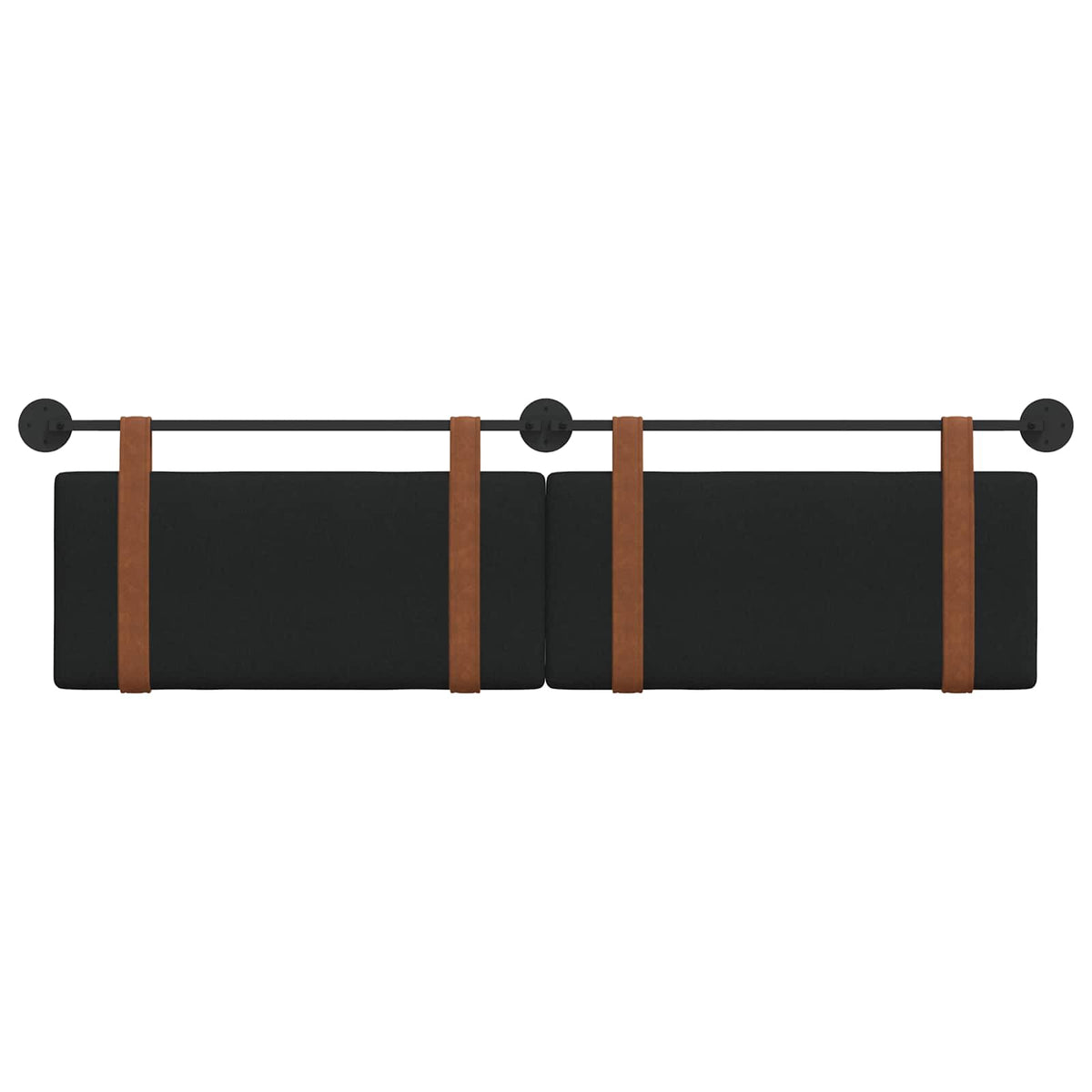 Hængende Hovedgavl Vægmonteret Sort 190 x 55 x 5 cm Antik PU