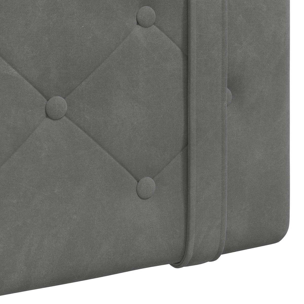 Hængende sengegavl Mørkegrå Fløjl
