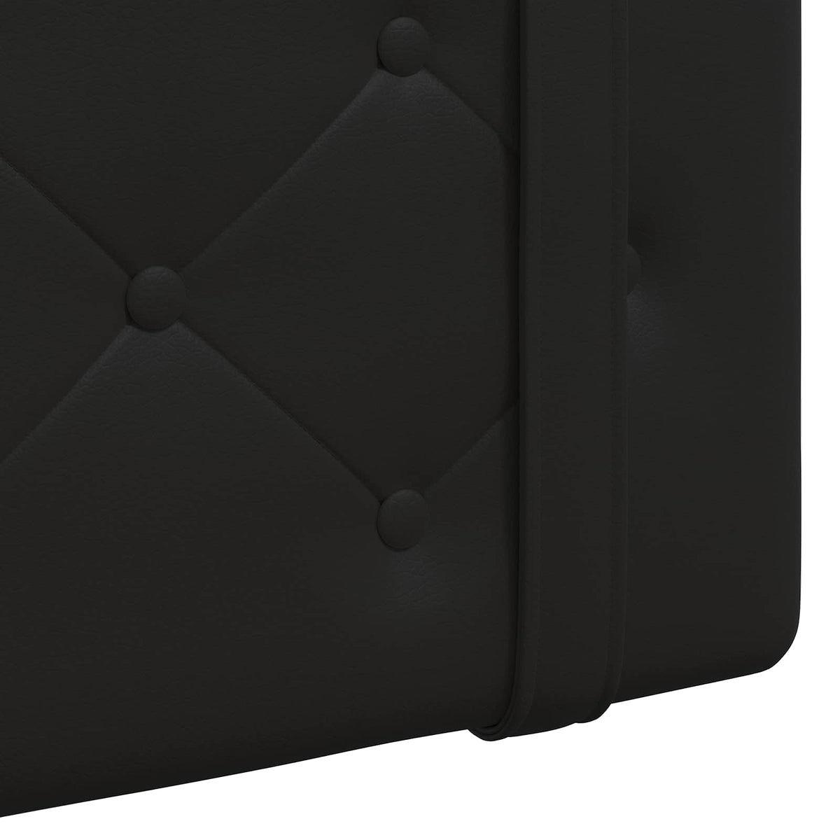 Hængende sengegavl Sort Kunstlæder