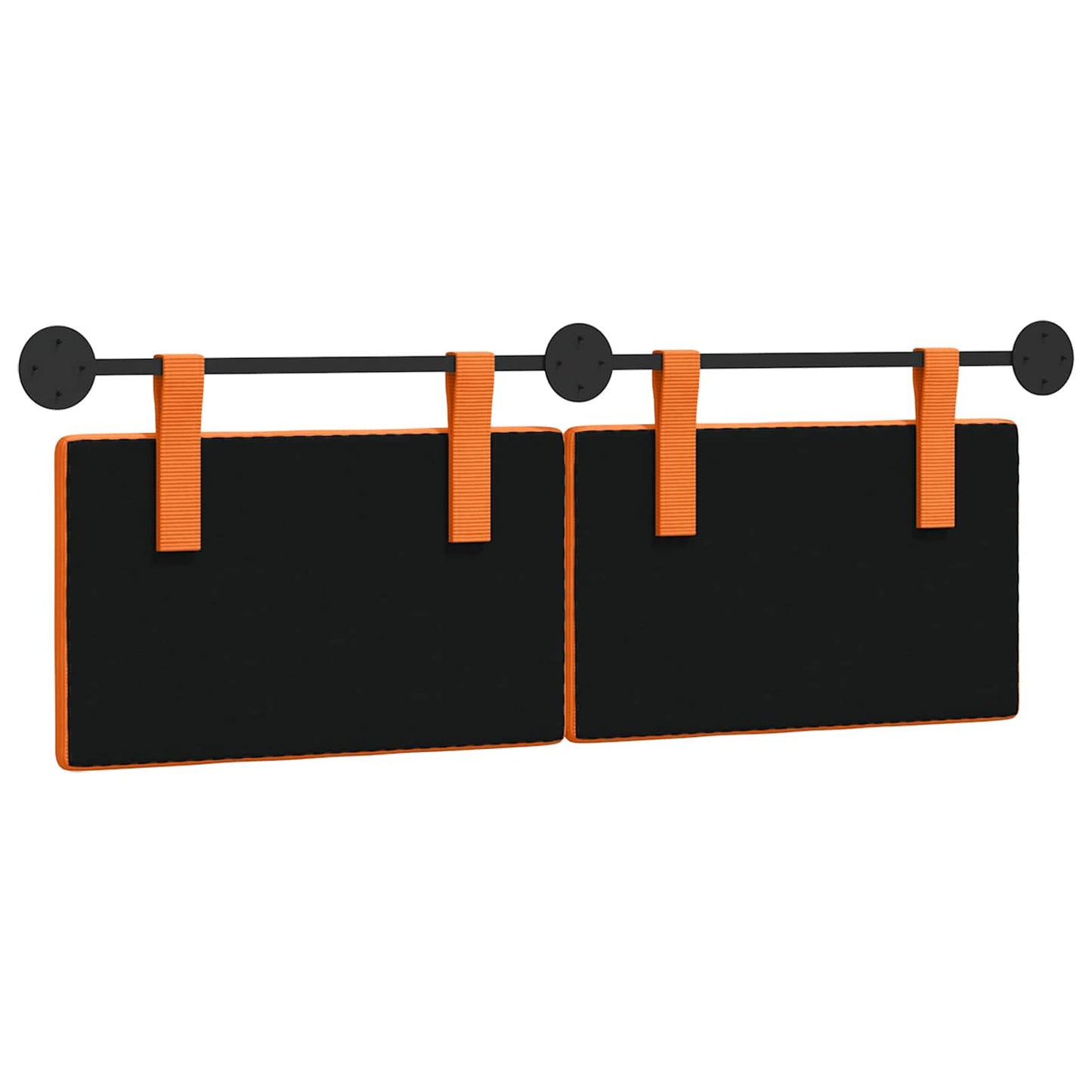 Hængende sengegavl Orange Velourstof