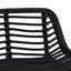 Barbænk 2 pcs Sort 44 x 46 x 91 cm Rattan og Stål