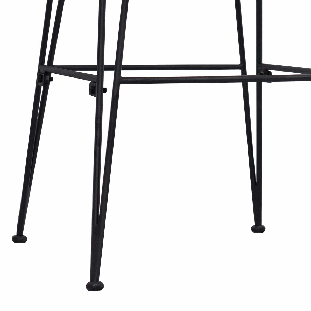 Spisestol 2 stk. Rattan og Stål Naturfarvet 41 x 55 x 85 cm