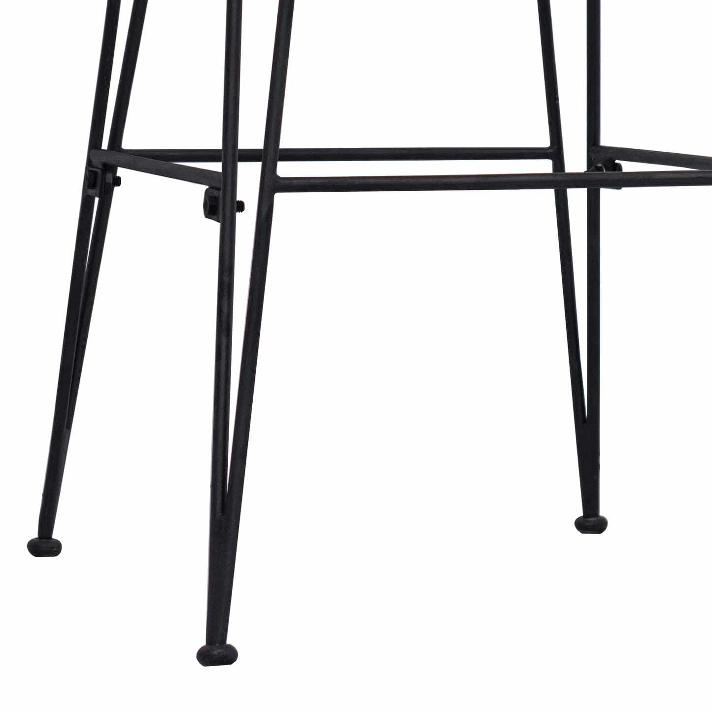 Spisestol 2 stk. Rattan og Stål Sort 41 x 55 x 85 cm