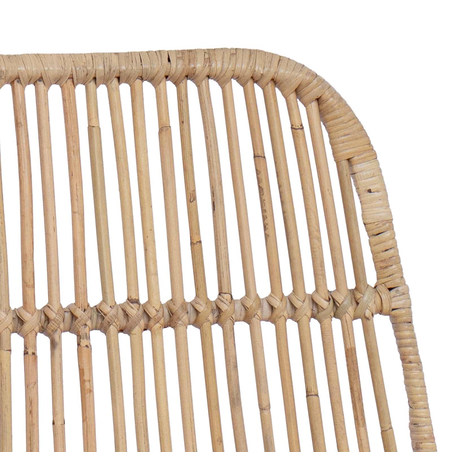 Barbænk 2 stk. Naturfarvet 44 x 54 x 96 cm Rattan og Stål