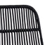 Barbænk 2 stk. Sort 44 x 54 x 96 cm Rattan og Stål