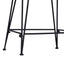 Barbænk 2 stk. Sort 44 x 54 x 96 cm Rattan og Stål