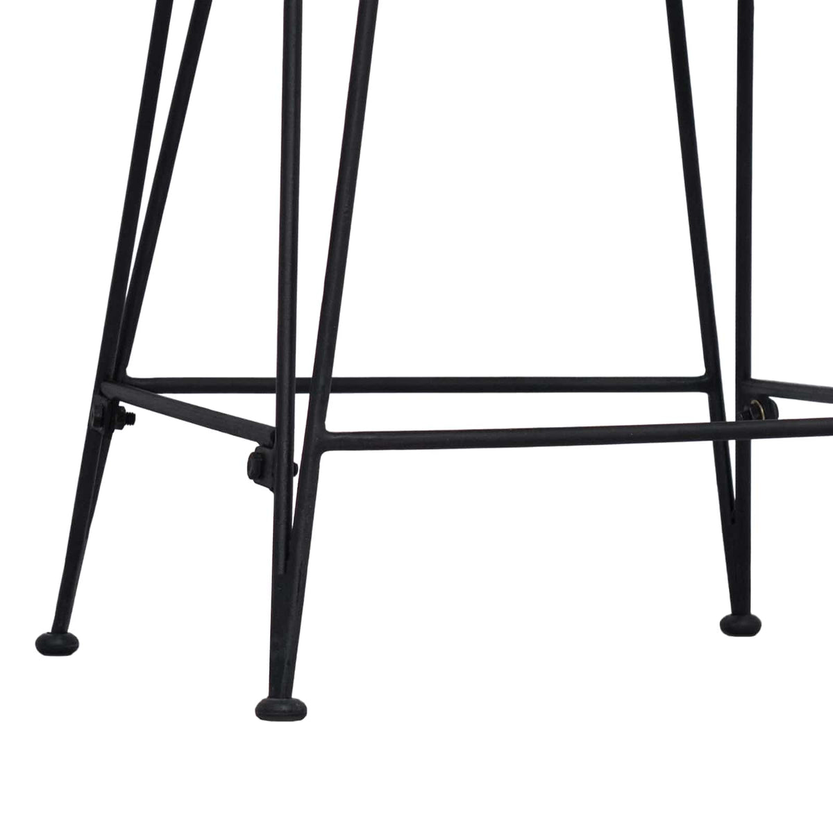Barbænk 2 stk. Sort 44 x 54 x 96 cm Rattan og Stål