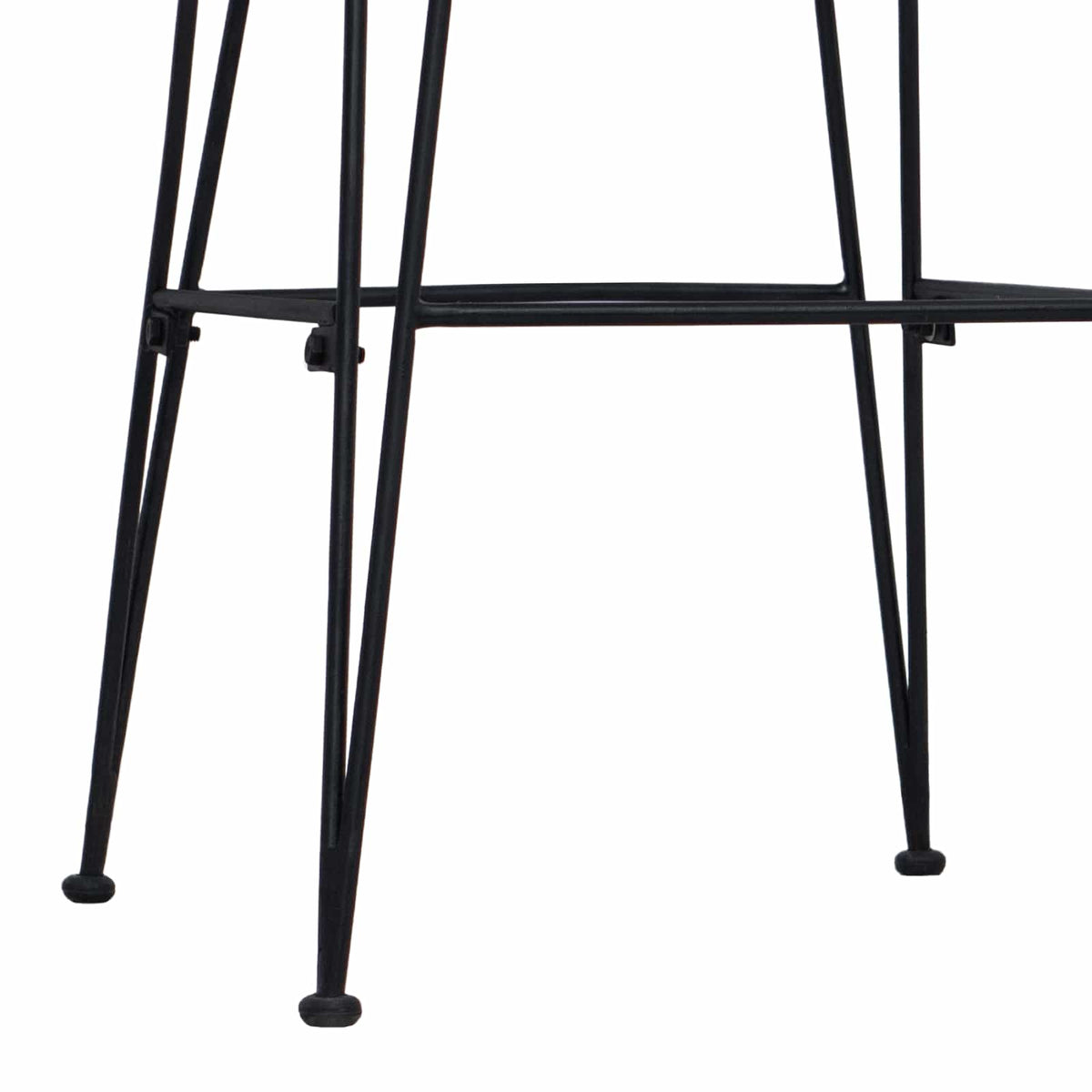 Barbænk 2 stk. Sort 44 x 55 x 109 cm Rattan og Stål
