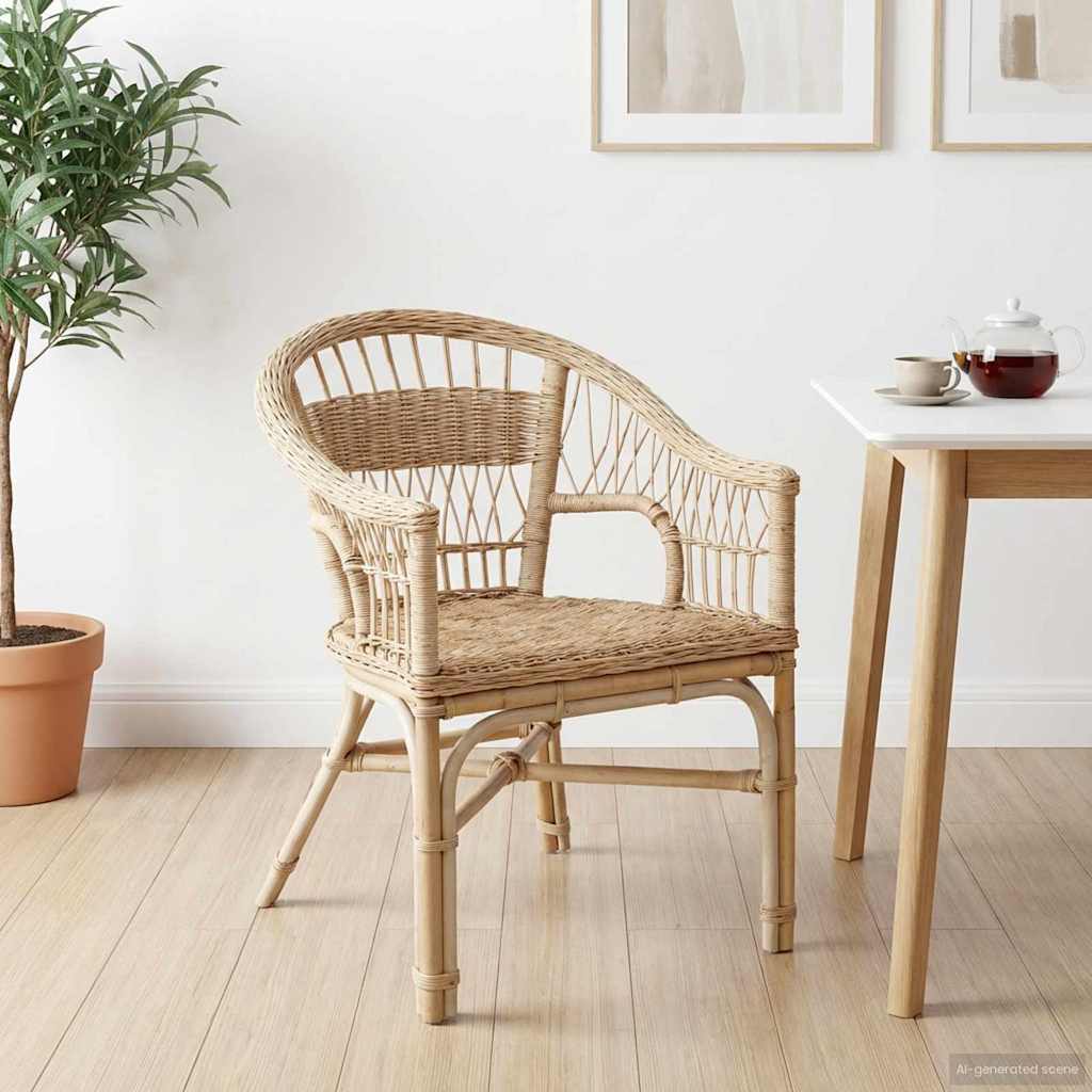 Staplestol Rattan Naturfarvet 60 x 60 x 81 cm