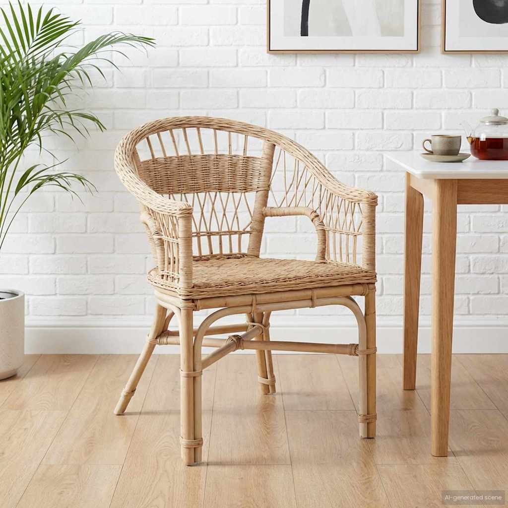 Staplestol Rattan Naturfarvet 60 x 60 x 81 cm