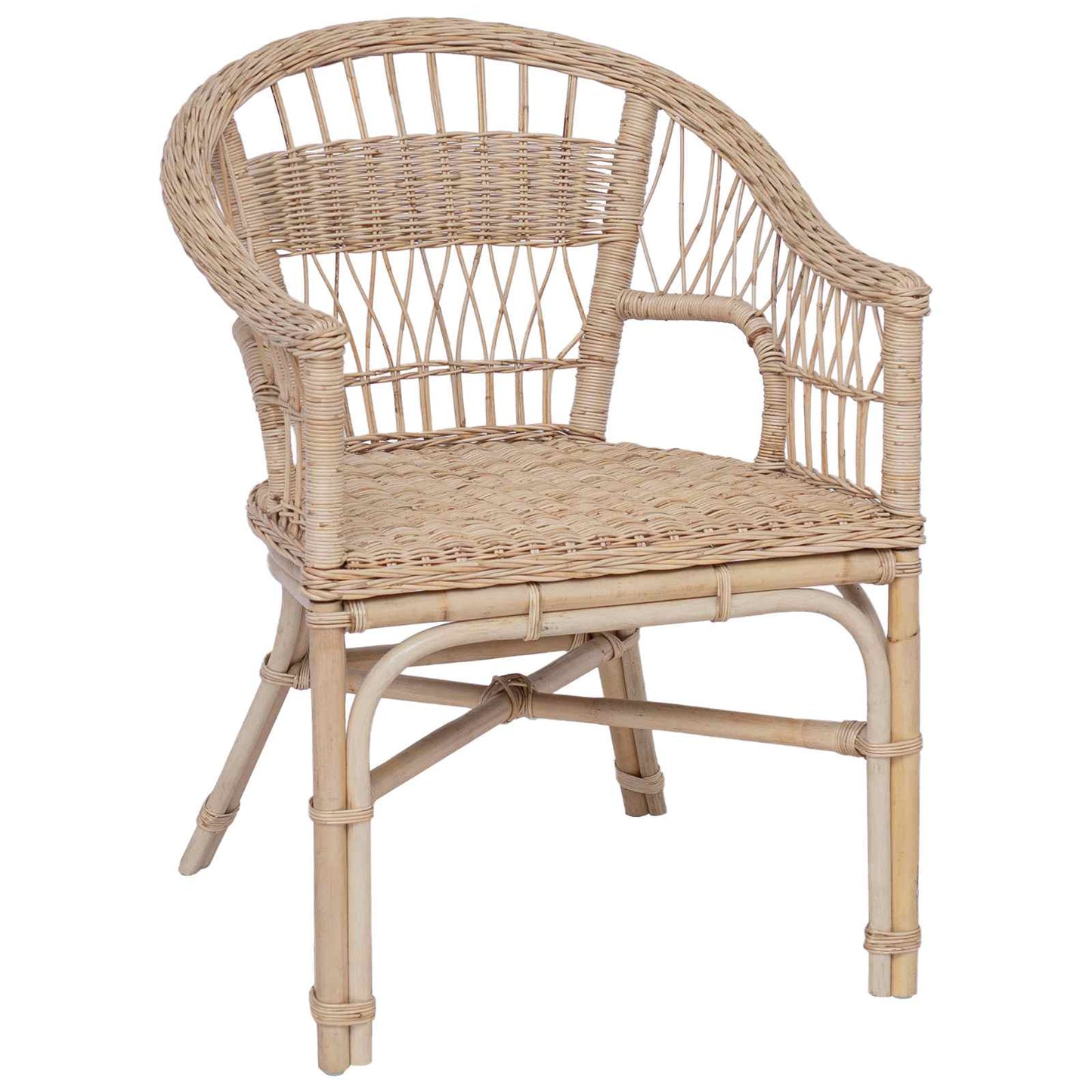 Staplestol Rattan Naturfarvet 60 x 60 x 81 cm