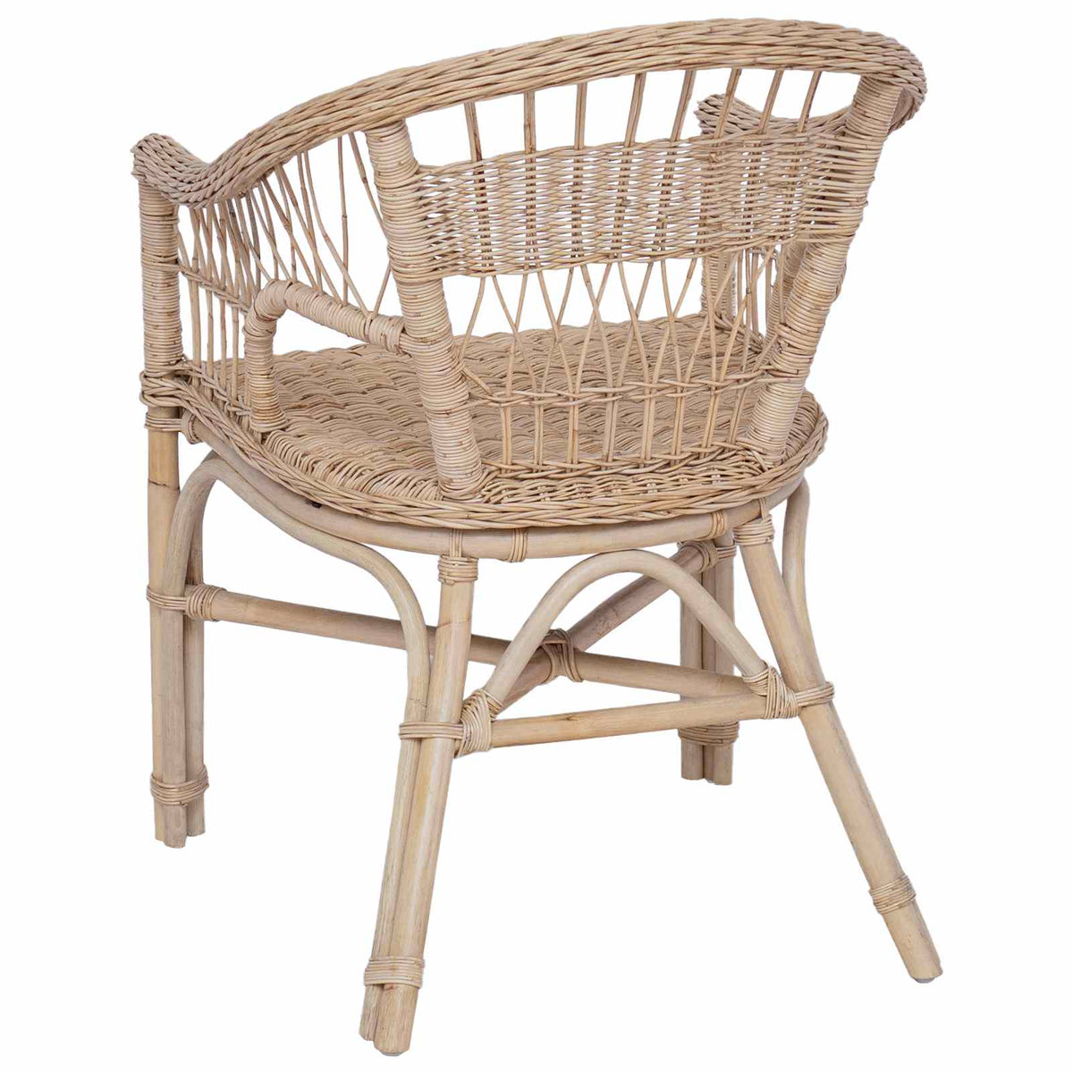 Staplestol Rattan Naturfarvet 60 x 60 x 81 cm