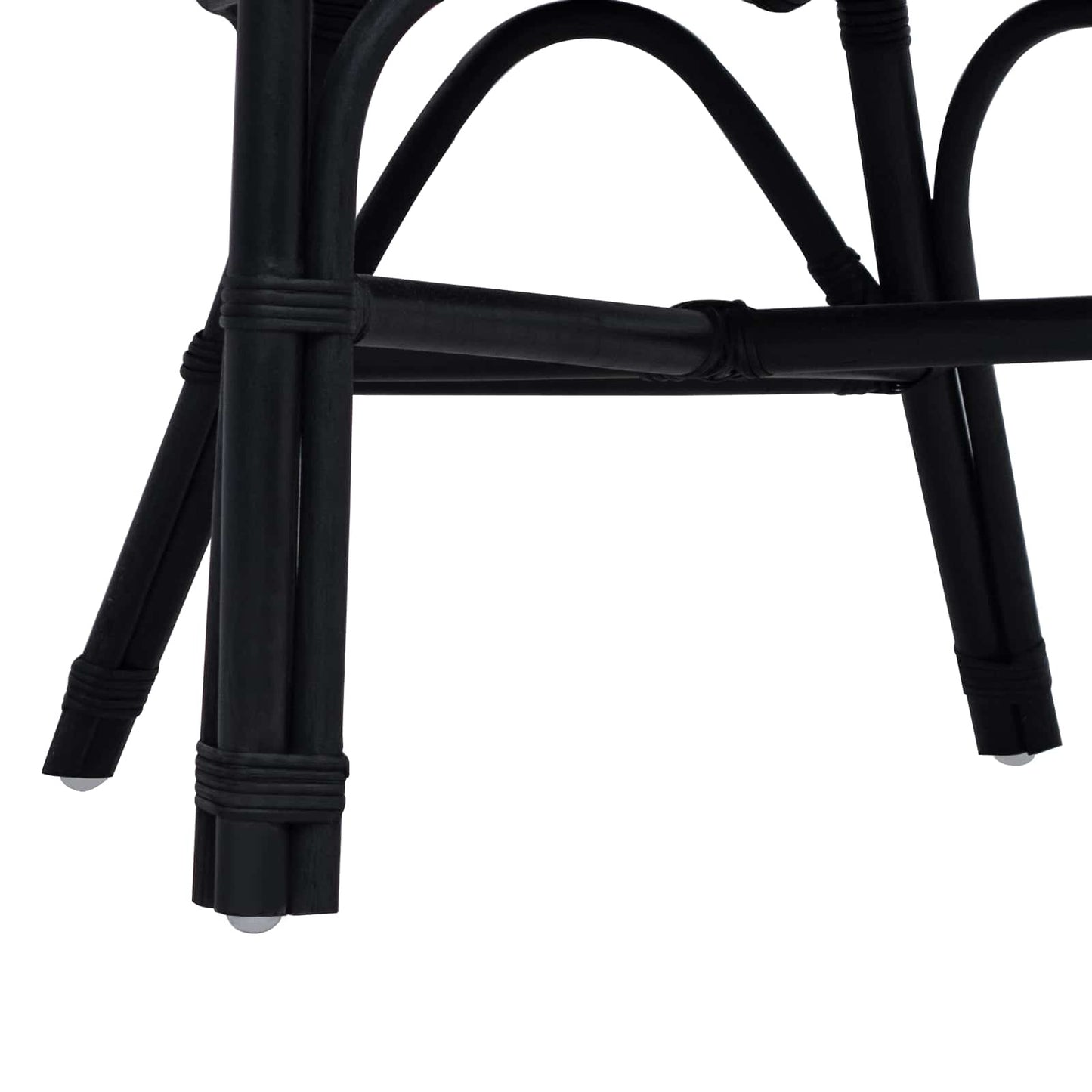 Staplestol Rattan Sort 60 x 60 x 81 cm