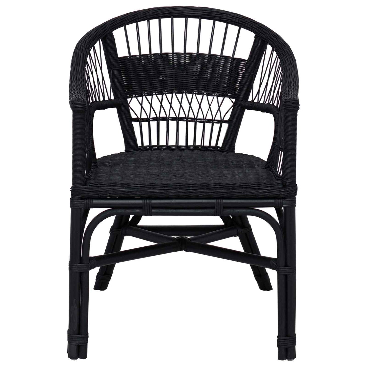 Staplestol Rattan Sort 60 x 60 x 81 cm