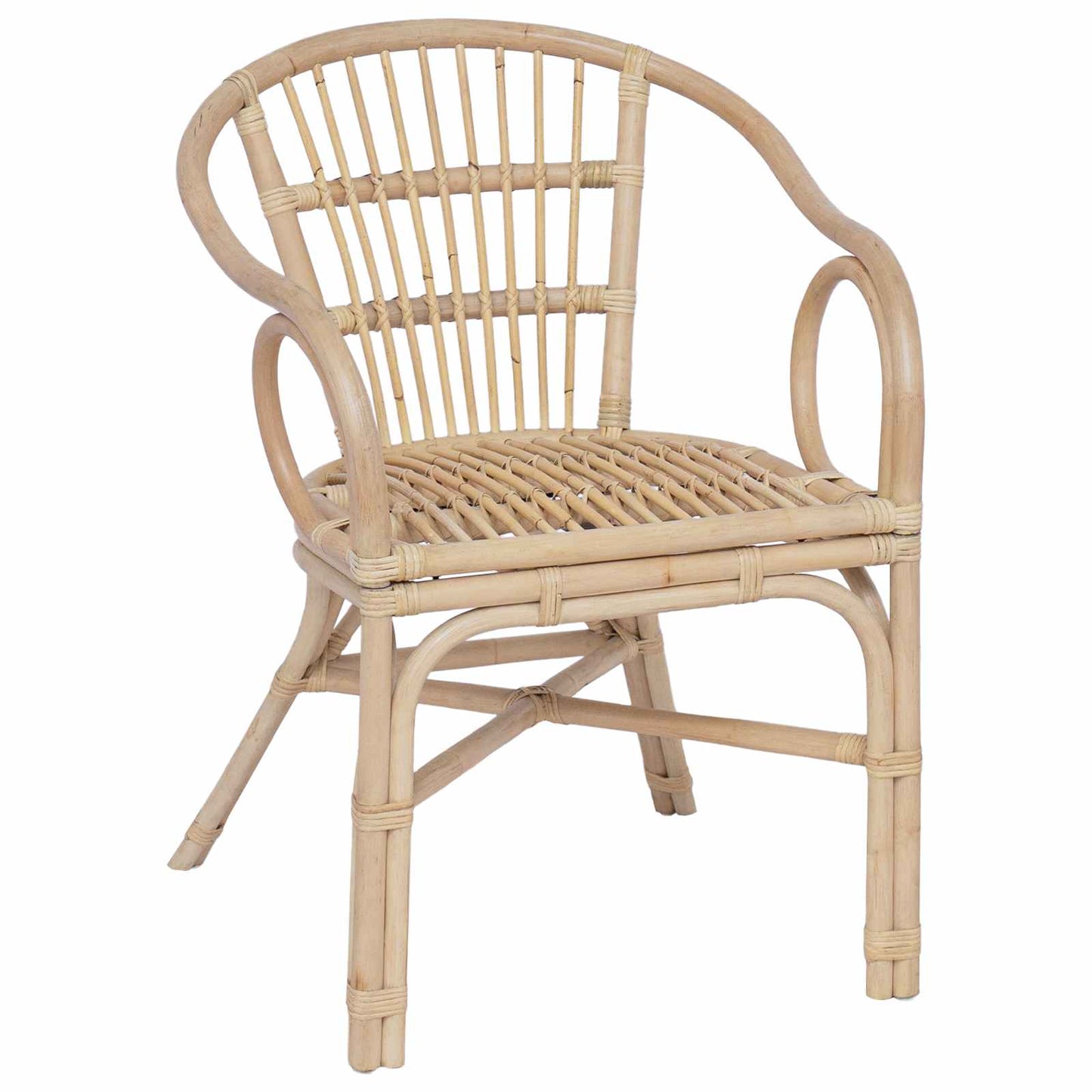 Staplestol Naturfarvet 58 x 60 x 81 cm Rattan