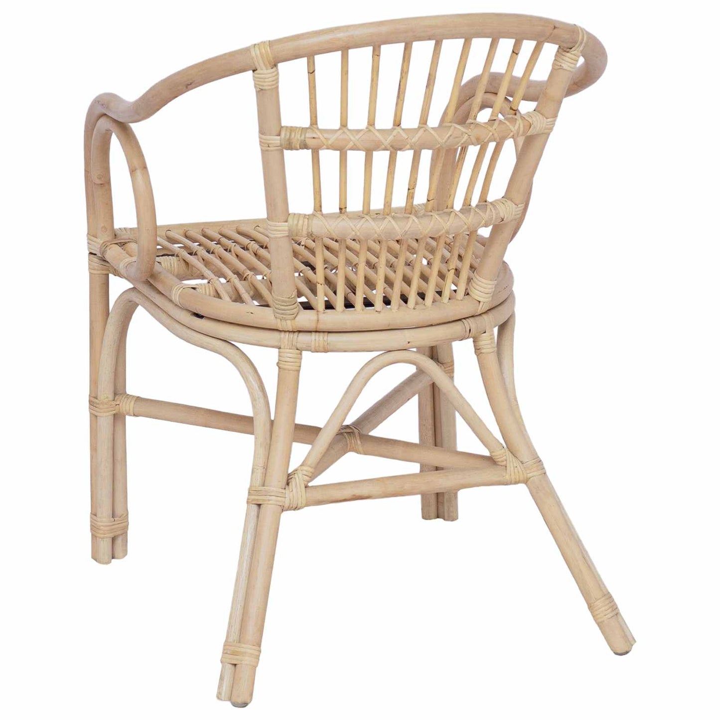 Staplestol Naturfarvet 58 x 60 x 81 cm Rattan