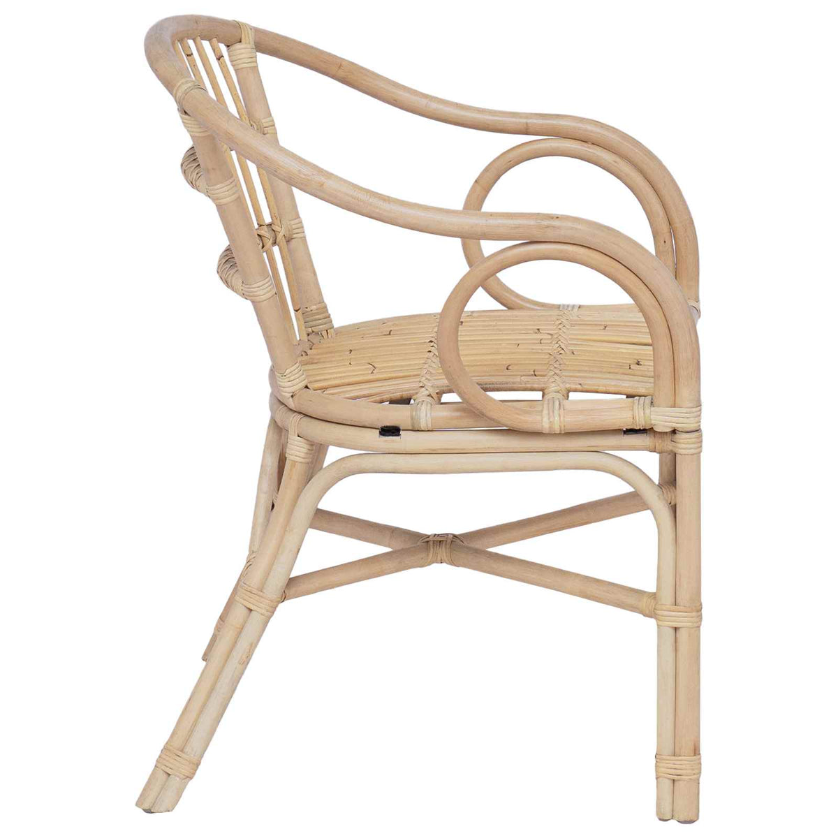 Staplestol Naturfarvet 58 x 60 x 81 cm Rattan