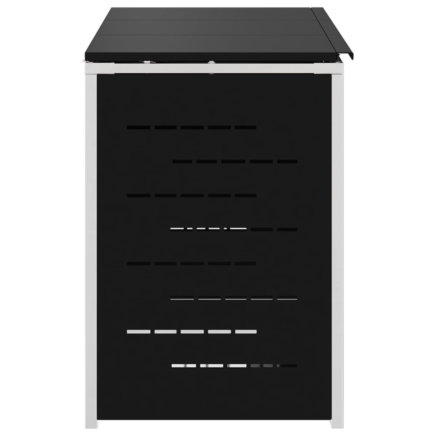 Skraldespand opbevaring for 3 Bins 240L Rustfrit stål Sort