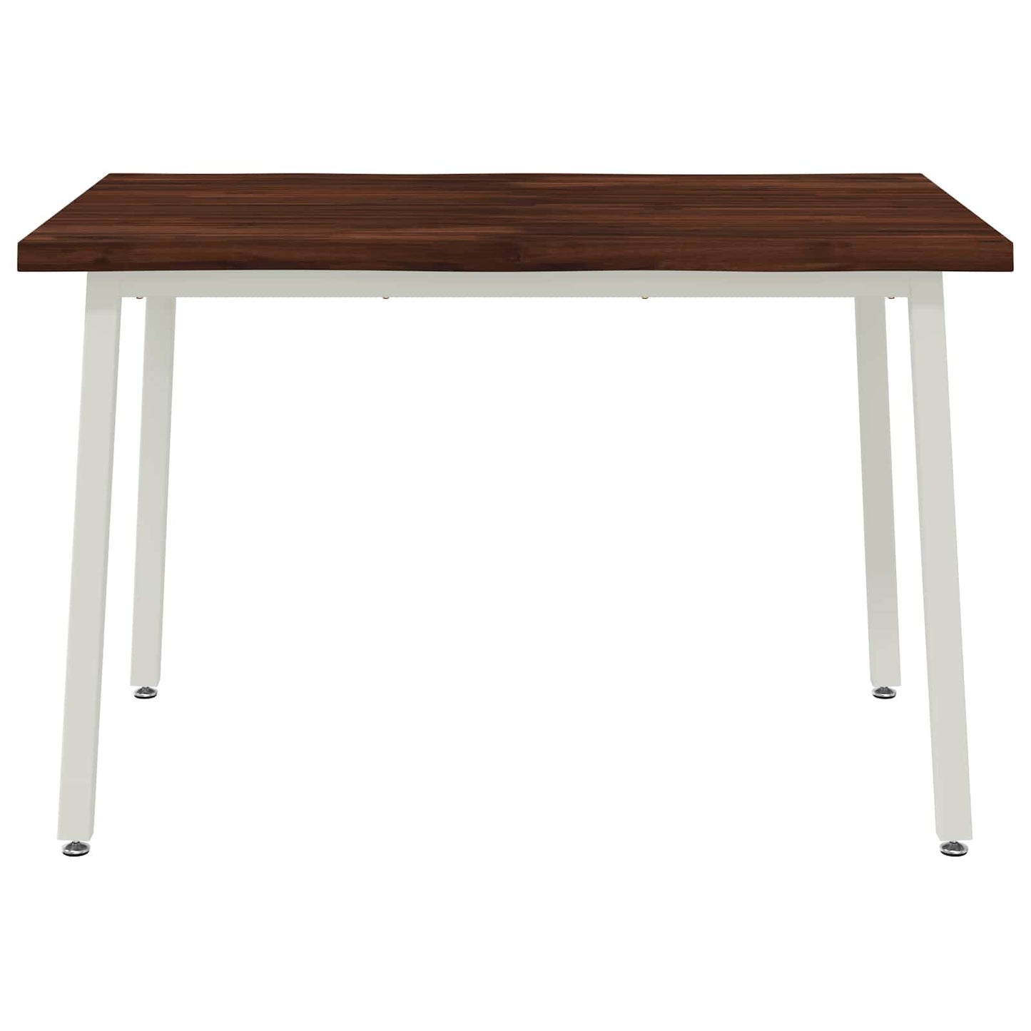90 x 55 x 75 cm Massivt Akacietræ Mørkebrun og Hvid Rektangulær