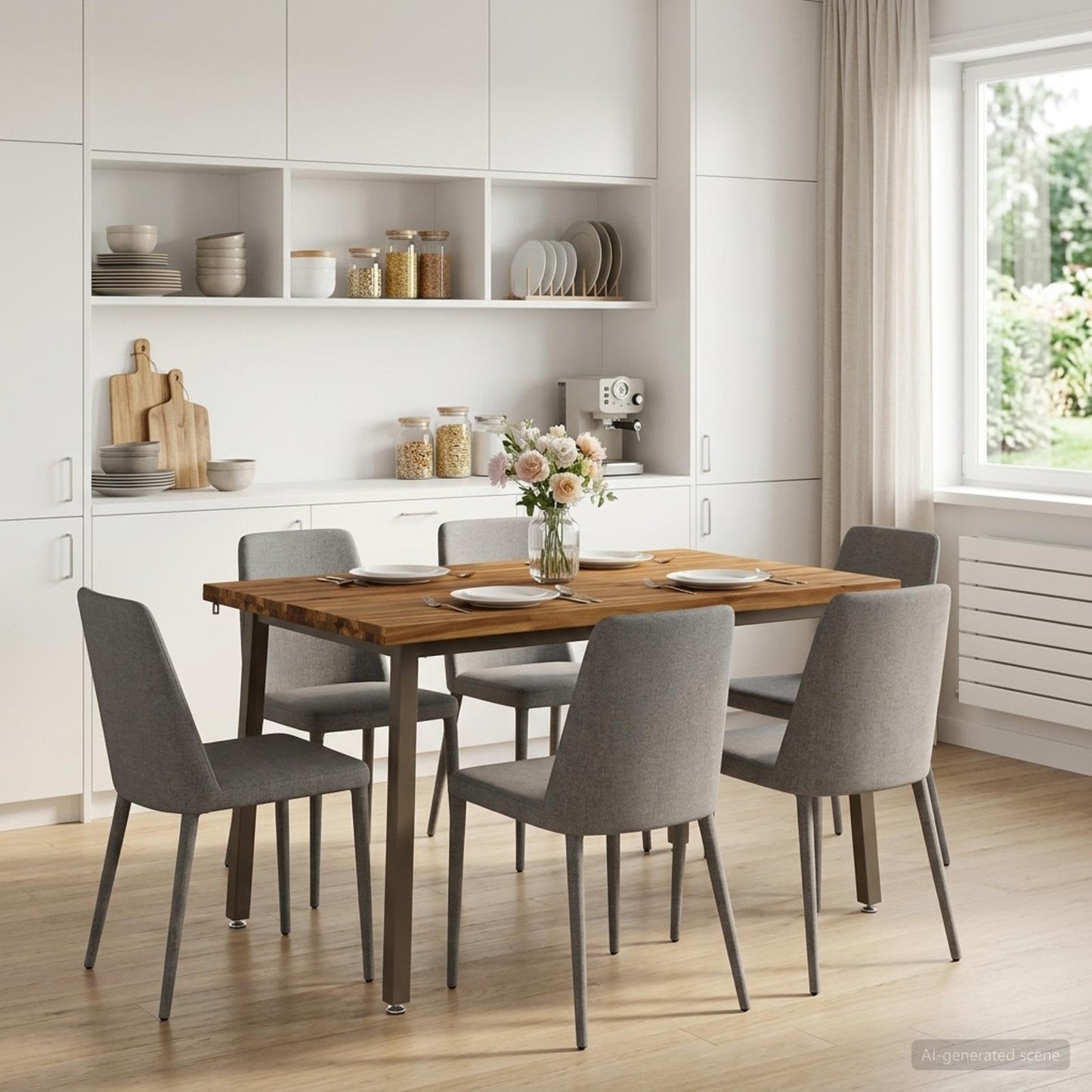 90 x 55 x 75 cm Massivt Akacietræ Naturlig og Kaffe Rektangulær