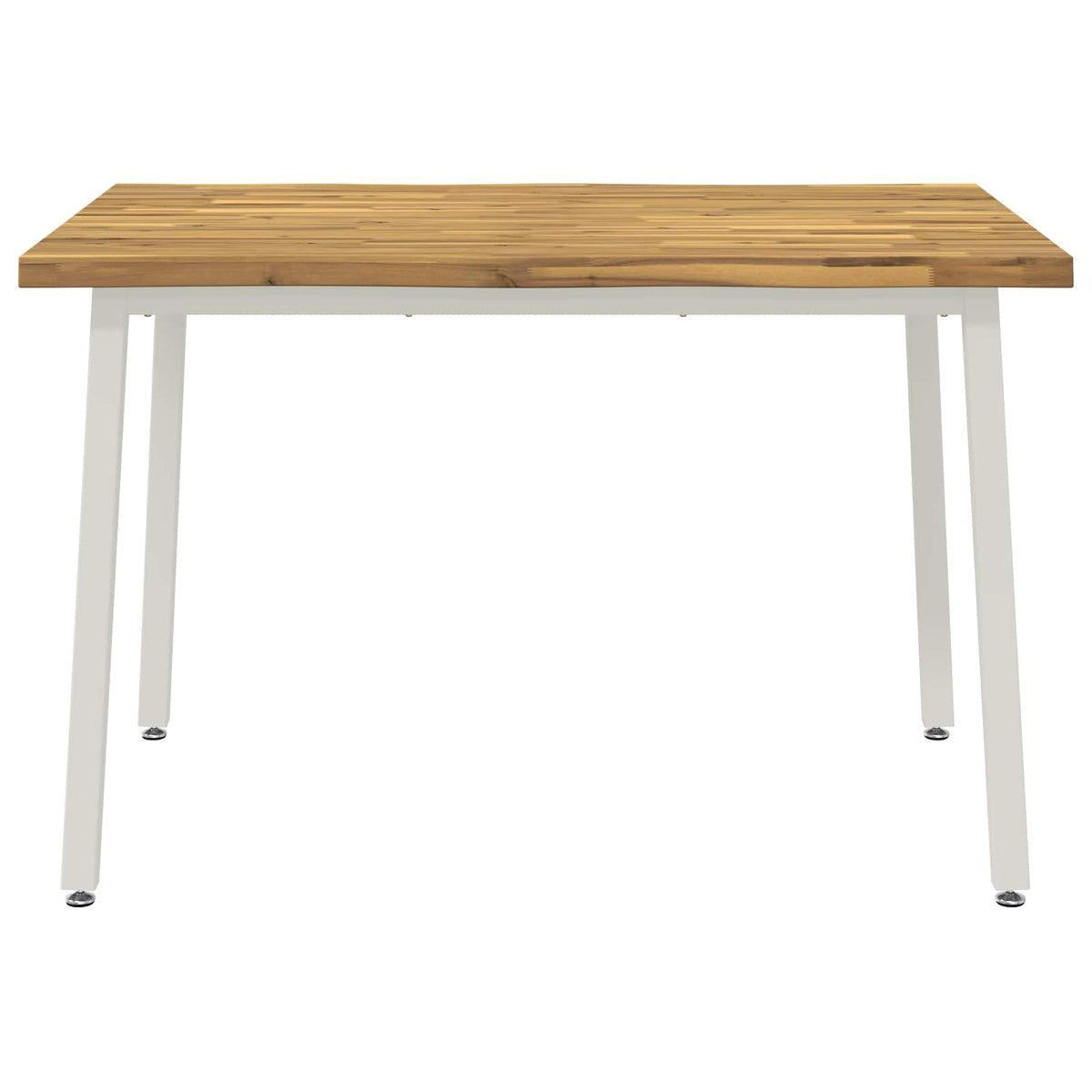 90 x 55 x 75 cm Massivt Akacietræ Hvid Rektangulær