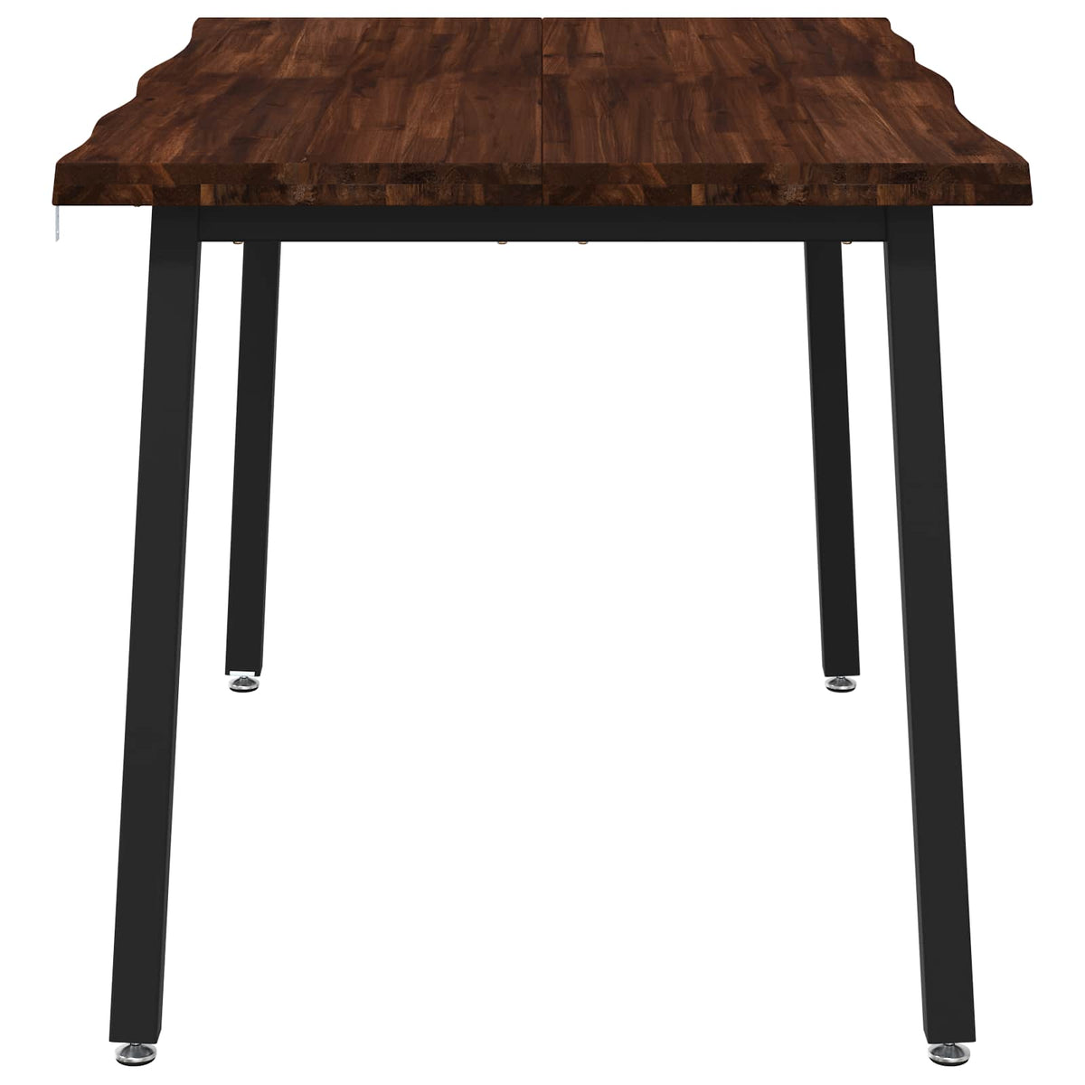 110 x 55 x 75 cm Massivt Akacietræ Mørkebrun og Sort