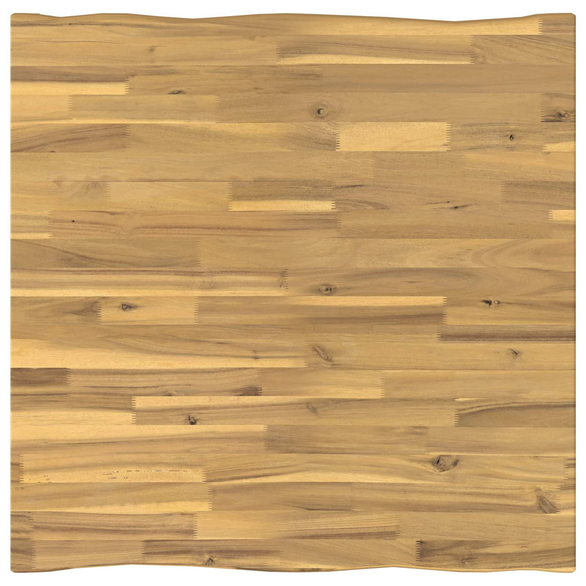 70 x 70 x 75 cm Massivt Akacietræ Hvid Firkantet