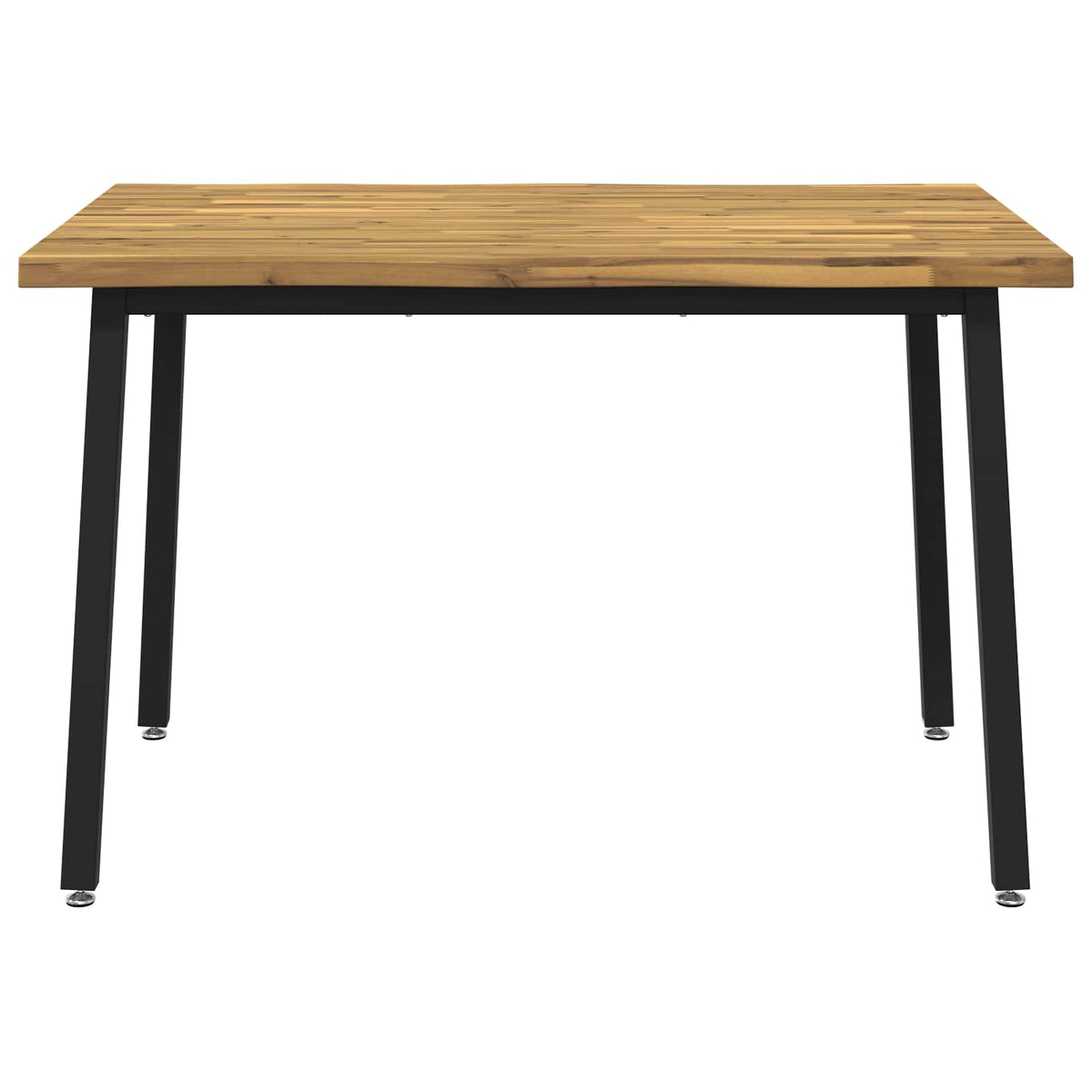 120 x 70 x 75 cm Massivt Akacietræ Hvid og sort Rektangulær