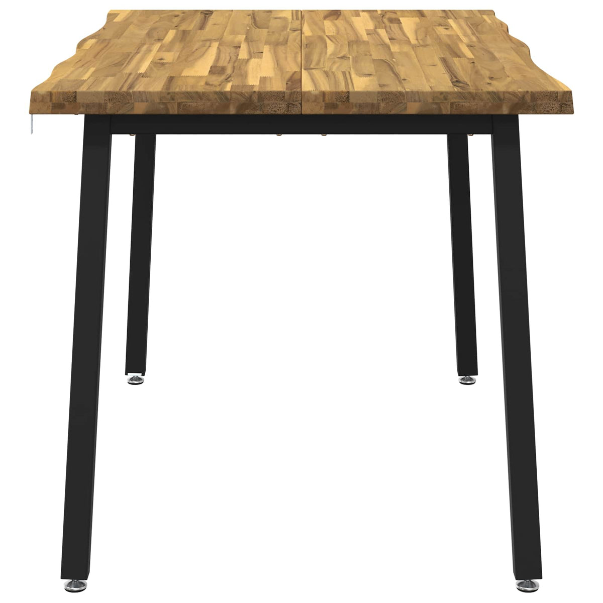 120 x 80 x 75 cm Massivt Akacietræ Hvid og sort Rektangulær