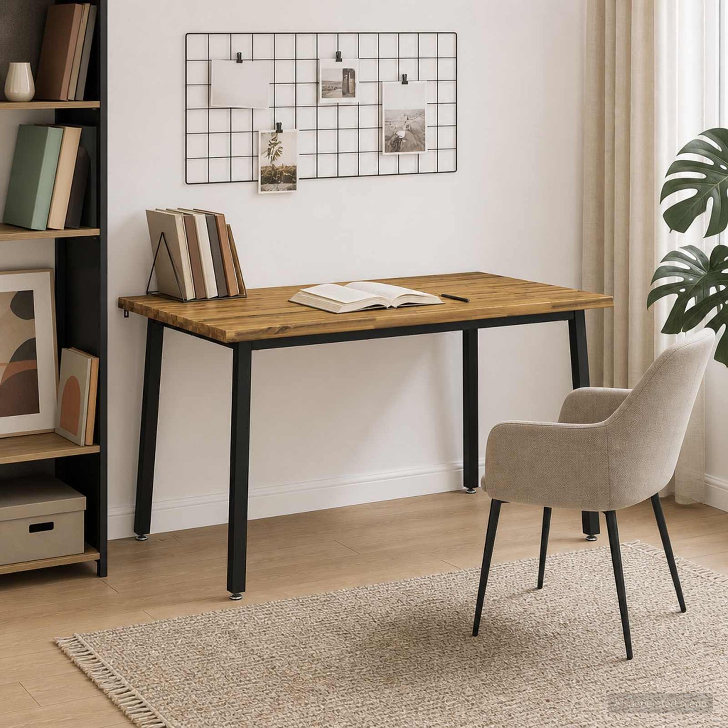 Dining table med live edge 140 x 90 x 75 cm Massivt Akacietræ