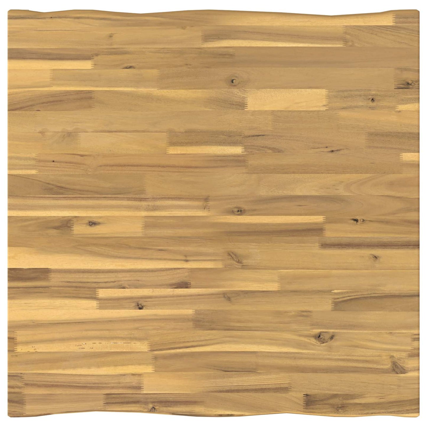 90 x 90 x 75 cm Massivt Akacietræ Hvid Firkantet