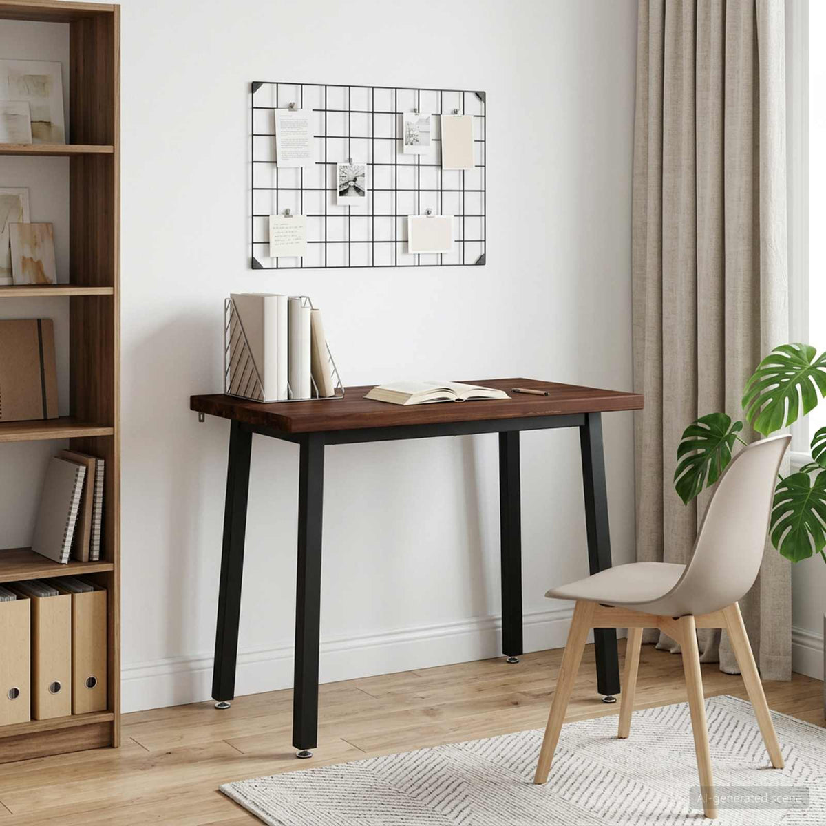 110 x 55 x 75 cm Massivt Akacietræ Mørkebrun og Sort