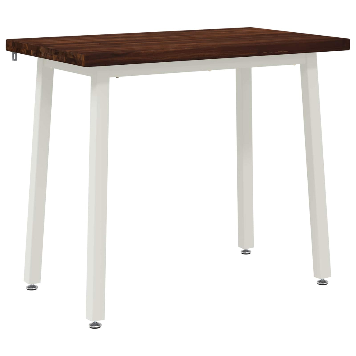 90 x 55 x 75 cm Massivt Akacietræ Mørkebrun og Hvid Rektangulær
