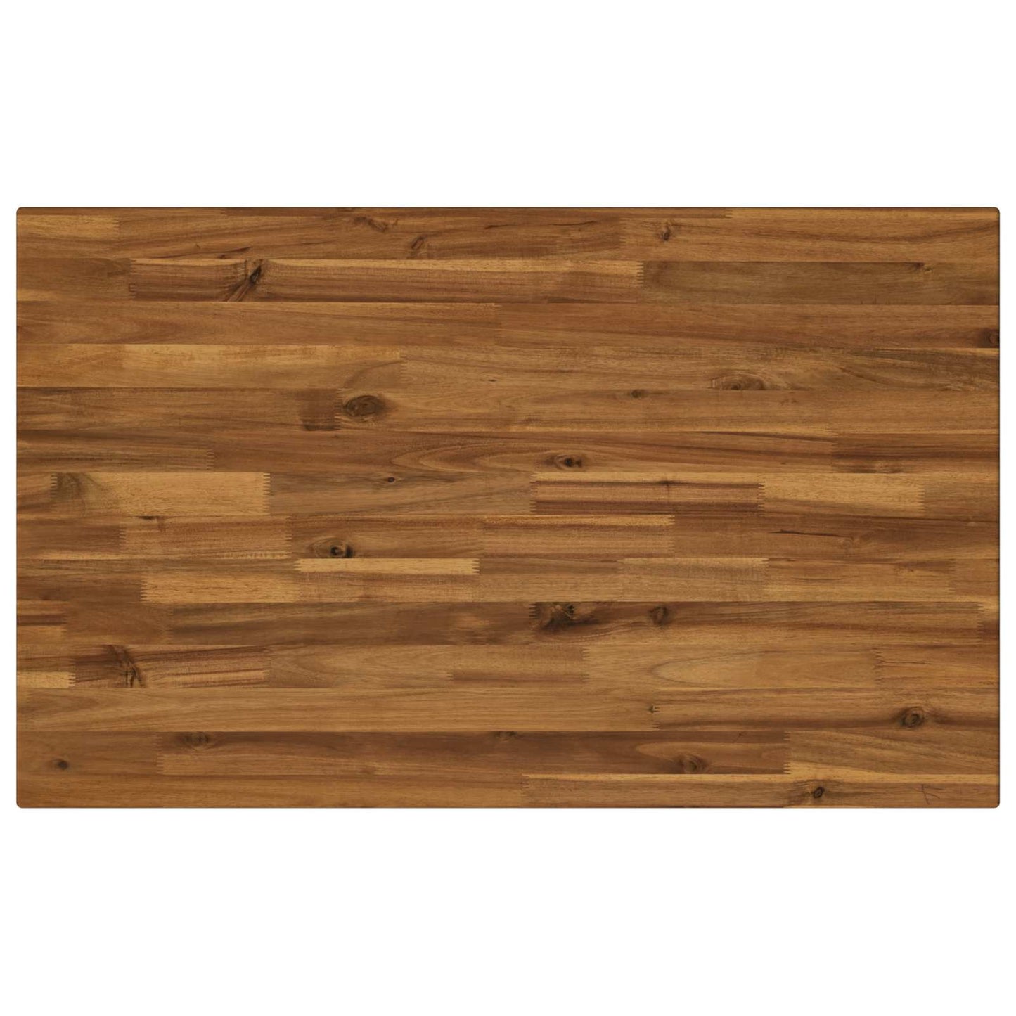 110 x 55 x 75 cm Massivt Akacietræ Natur og hvid Rektangulær
