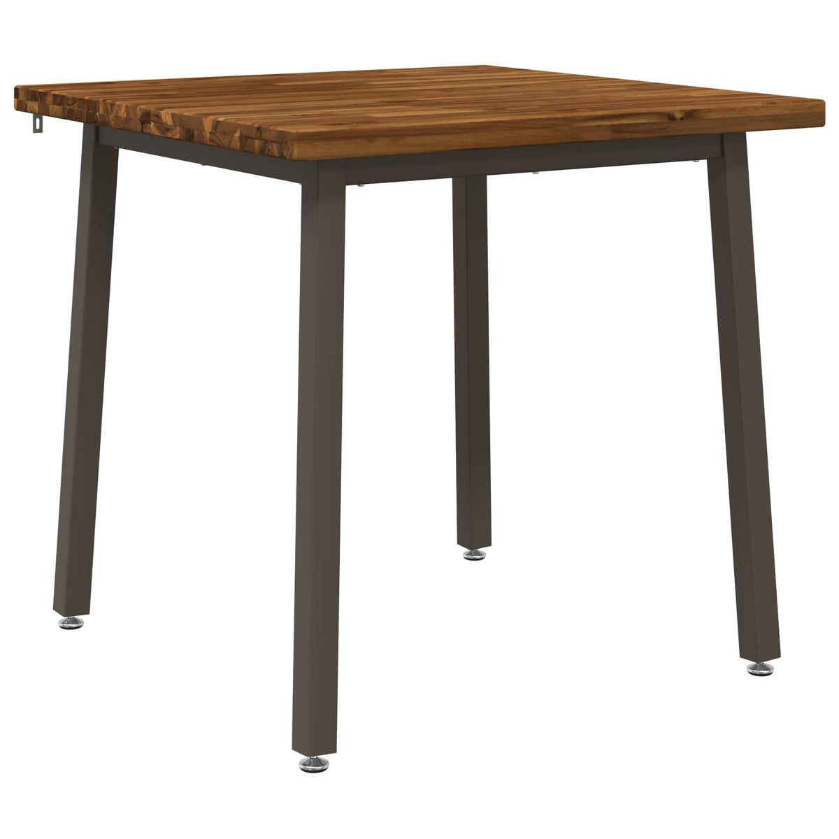 70 x 70 x 75 cm Massivt Akacietræ Naturlig og Kaffe Firkantet