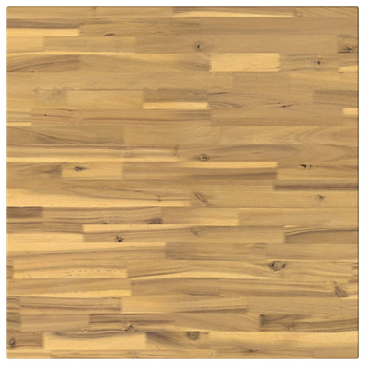 70 x 70 x 75 cm Massivt Akacietræ Hvid Firkantet