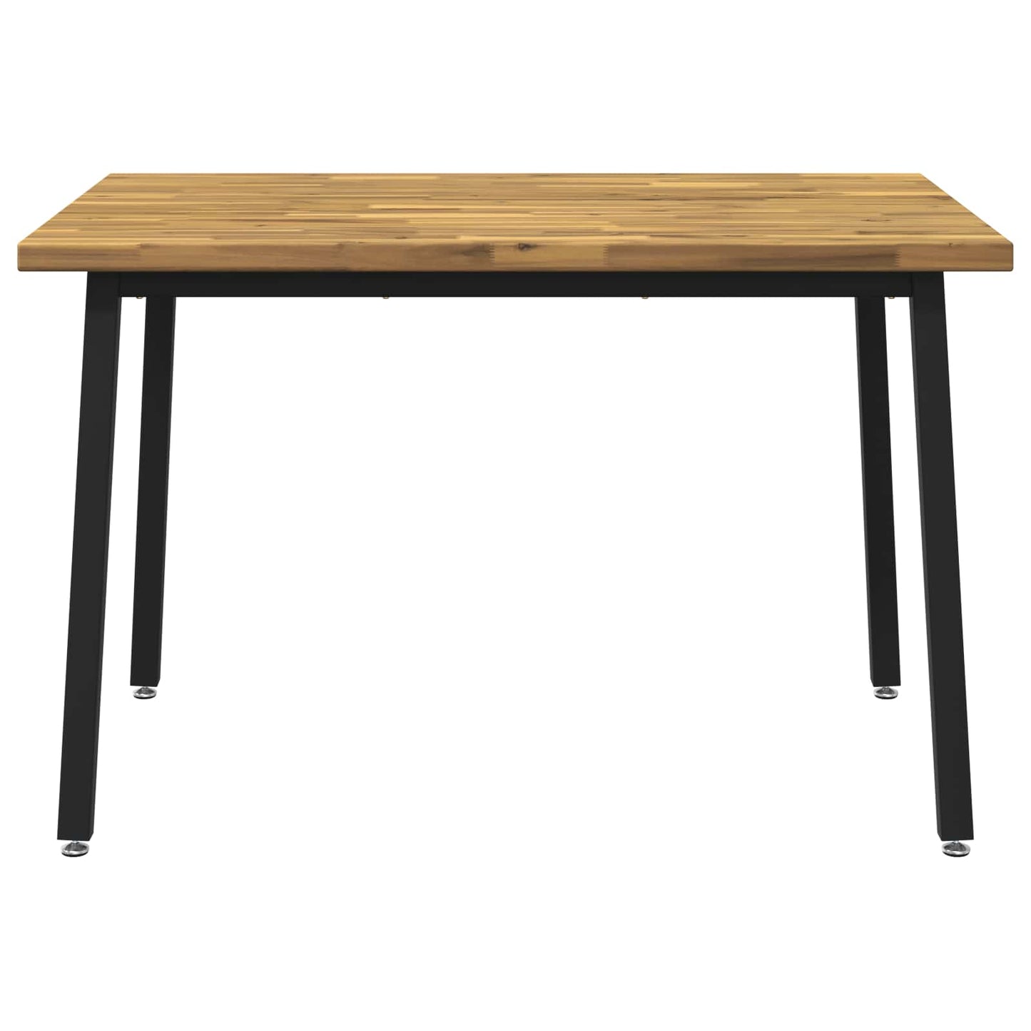 120 x 70 x 75 cm Massivt Akacietræ Hvid og sort Rektangulær